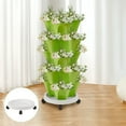 thumbnail image 1 of Stackable Planter Tray Movable Base for Strawberry Pots Vertical Gardening Plant Container Hydroponic Sy Indoor Outdoor Garden Greenhouse Balcony Farming, 1 of 5