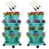 Size: 2 Sets, Shape: 4-Tier, and Actual Color: Teal
