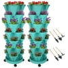 Size: 2 Sets, Shape: 7-Tier, and Actual Color: Teal