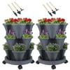 Size: 2 Sets, Shape: 3-Tier, and Actual Color: Dark Gray