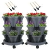 Size: 2 Sets, Shape: 3-Tier, and Actual Color: Dark Gray