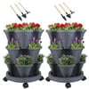 Size: 2 Sets, Shape: 3-Tier, and Actual Color: Dark Gray