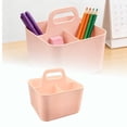 thumbnail image 1 of Stackable Plastic 3 Compartment Storage Caddy With Handle Desk Art Craft Stationery Organizer Bin, 1 of 5