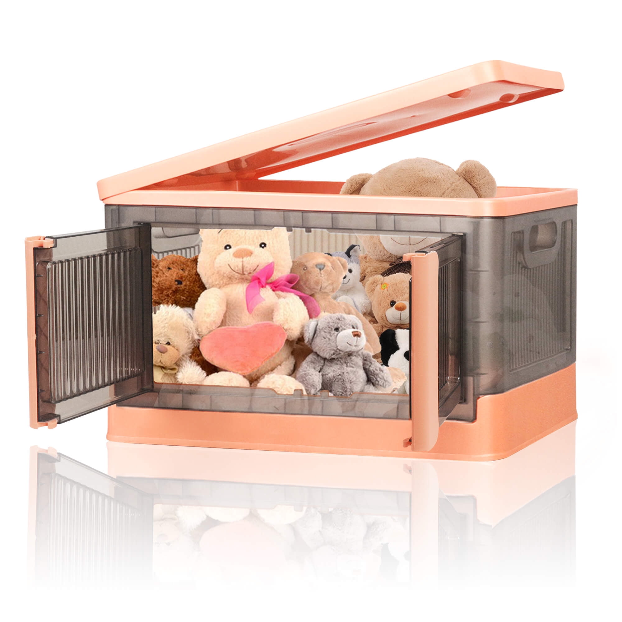 19Gal Stackable Plastic Closet Organizer Bins with Lids and Wheels