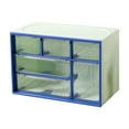 thumbnail image 1 of Stackable Plastic Drawer - style Desktop Storage Box - Multi - functional Jewelry Cabinet with Large Capacity and Multiple Compartments for Home and Office Organization,Blue, 1 of 5