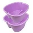 thumbnail image 1 of Stackable Plastic Foot Wash Basin with Raised Texture Bottom, Portable Household Foot Soaking Bucket with Hanging Hole, Multi Color Bathroom Foot Tub for Daily Use 2-Pack, 1 of 7