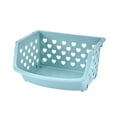 thumbnail image 1 of Stackable Plastic Fruit & Vegetable Basket Rack, Multi-Layer Counter-Top Produce Stand & Toy Storage Shelf, Ventilated Baskets for Pantry, Bathroom, Nursery Or Dorm Organization, 1X Storage Rack, 1 of 3
