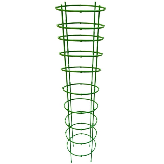 Stackable Plastic Plant Support Cage for Tomatoes, Flowers & Climbing Plants | Garden Stake Frame Trellis for Potted Plants, Lawn Care | Durable & Rust-Resistant Green Design