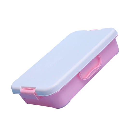 Stackable Plastic Sand Tray Set With Lid Stickers Portable Sensory Bin For Kids Art Crafts Storage Blue Green