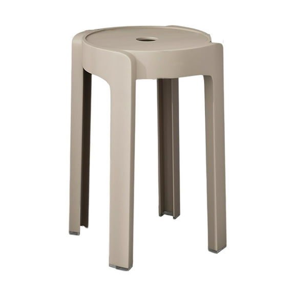 Stackable Plastic Stool, Multipurpose Bar Height Footstool Ottoman for Dining Table Kitchen Counter Living Room, Lightweight Round Stool with Non-Slip Base, Modern Minimalist Home Stools