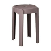 Stackable Plastic Stool, Multipurpose Bar Height Footstool Ottoman for Dining Table Kitchen Counter Living Room, Lightweight Round Stool with Non-Slip Base, Modern Minimalist Home Stools