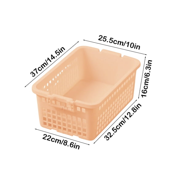 Stackable Plastic Storage Basket for Home and Office, Durable Novelty Organizer with Handle, Versatile for Snacks, Toys, and Kitchen Use