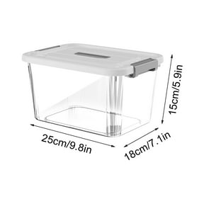 Stackable Plastic Storage Bin with Lid - Clear Organizer Box for Clothes, Sundries & Garage | 3 Sizes (Medium 25x18x15cm, Large 35x25x20cm, XL 40x28x22cm) | Office & Home Use
