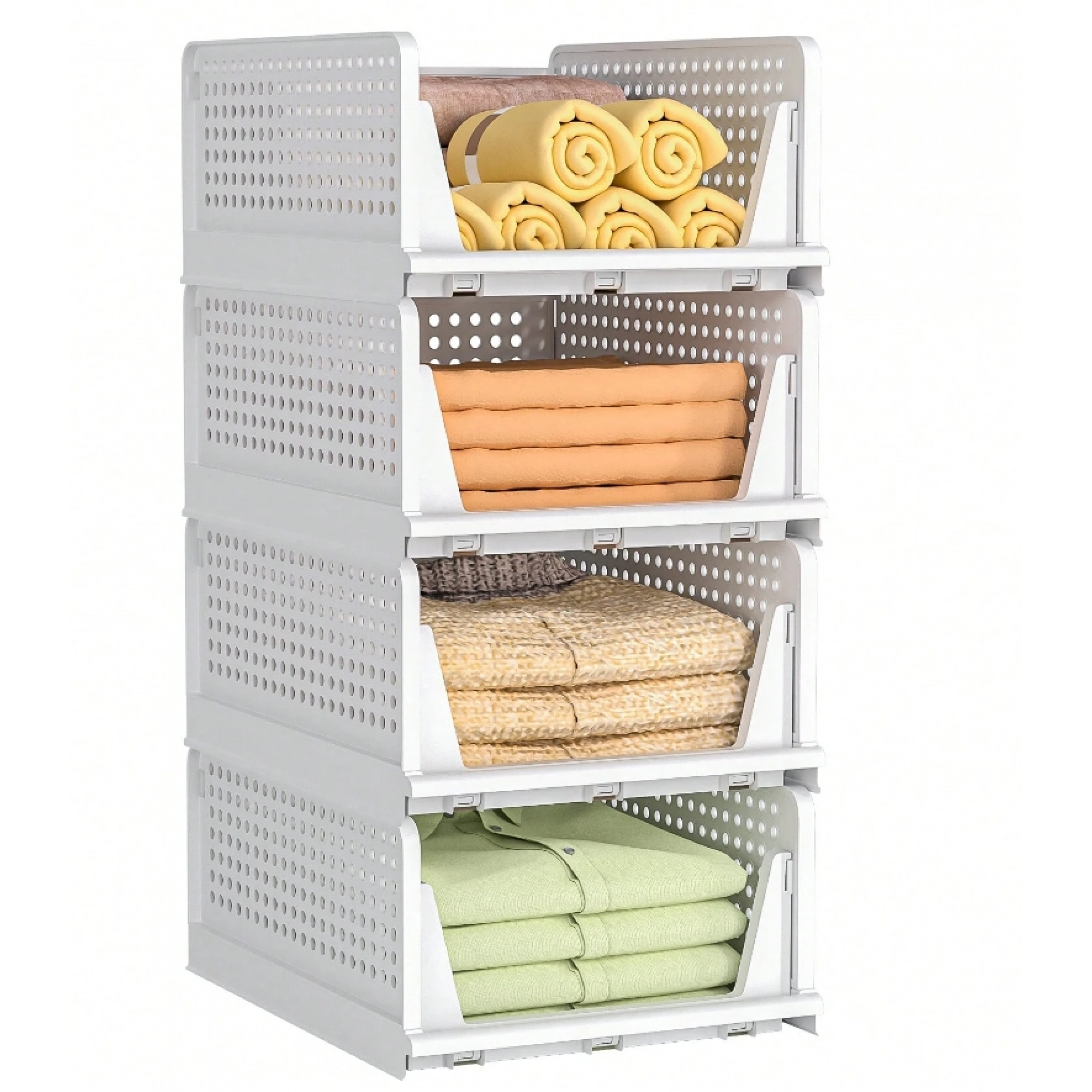 Stackable Plastic Storage Drawers For Closet Organizers And Storage ...