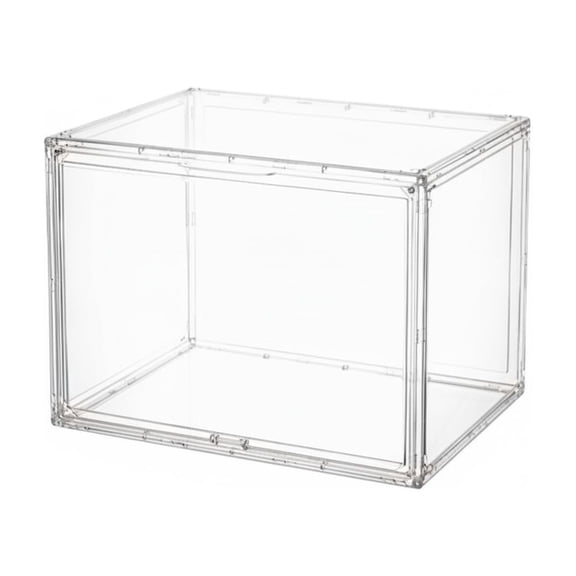 Stackable Polypropylene Shoe Storage Box, 17.72 x 12.99 x 12.99 in, Fits Men's Size 12-13