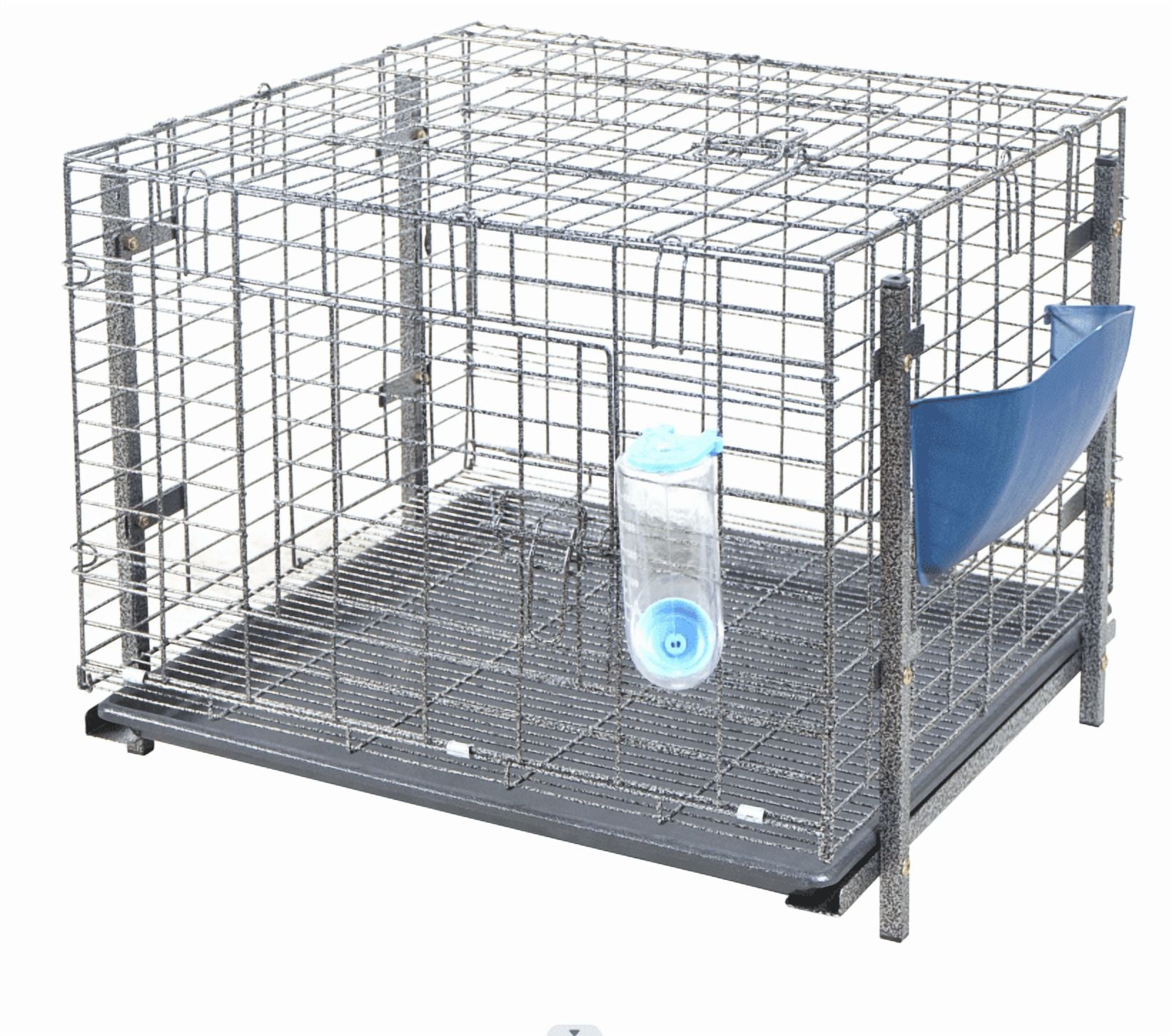 Stackable Rabbit Breeding Cage with Feeder and Water Bottle Easy-Clean, 24 x 24 x 16 inches, Guinea Pig Ferret Bunny Hutch