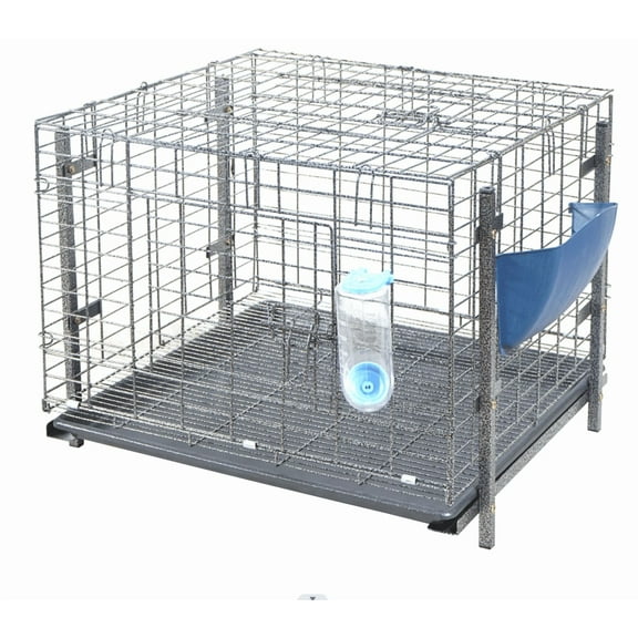 Stackable Rabbit Breeding Cage with Feeder and Water Bottle Easy-Clean, 24 x 24 x 16 inches, Guinea Pig Ferret Bunny Hutch