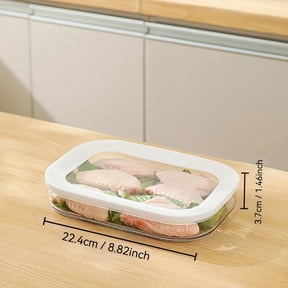 Stackable Refrigerator Deli Meat Storage Containers With Clear Lids, Reusable Food Keeper for Cold Cuts, Bacon, Cheese, Meal Prep