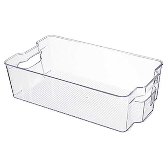 Stackable Refrigerator Drawers | Pull Out Clear Fridge Organizer Bins with Handles for Fruits, Vegetables & Food Storage | Space Saving Kitchen & Pantry Organization Set, Size XL