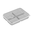 thumbnail image 1 of Stackable Refrigerator Organizer Bins with Lids, BPA-Free Plastic Food Storage Containers, Clear Compartmentalized Boxes for Kitchen and Pantry ( 4 Compartments ), 1 of 6