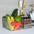 thumbnail image 1 of Stackable Refrigerator and Freezer Narrow Storage Bin with Handles- 25.5*9.8*7.5cm, Clear, 1 of 7