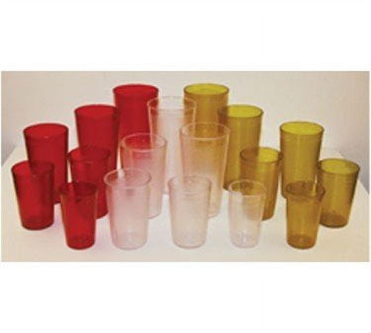 Stackable Restaurant Style 16OZ Amber Pebbled Tumblers - Walmart.com