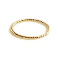 thumbnail image 1 of Stackable Ring 14K Gold Filled Ultra Thin 1.2mm Stacking Rings for Women Dainty Gold Ring Minimalist 9 US, Twisted Wire, 1 of 6