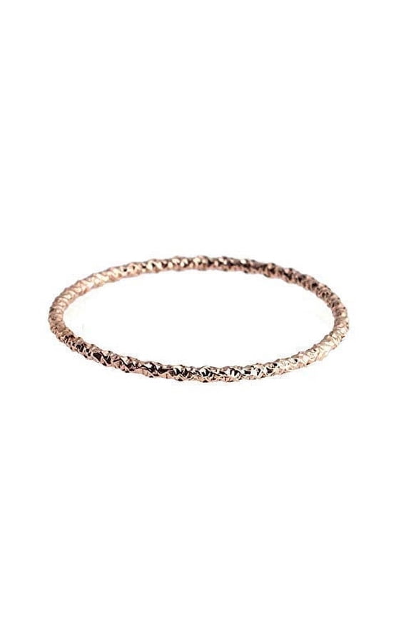 Stackable Ring Rose Gold Filled Ultra Thin 1.2mm Stacking Rings for Women Dainty Gold Ring Minimalist (9 US, Rose Gold Filled/ Diamond Cut)