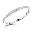thumbnail image 1 of Stackable Rings 14K Gold Unisex Thin Natural Diamond Wedding Band (White Gold Size 10), 1 of 3