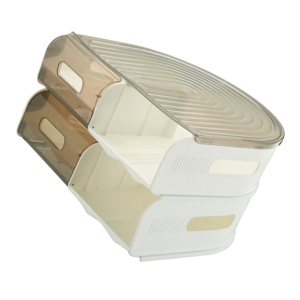 Stackable Rolling Eggs Container Double Layer U Type Space Efficient Kitchen Organizers Sturdy PP Materials