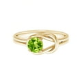 thumbnail image 1 of Stackable Round 0.80 Ctw Peridot 925 Sterling Silver Yellow Plated Wedding Ring, 1 of 4