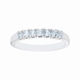 thumbnail image 1 of Stackable Round 3mm Blue Topaz Gemstone 925 Sterling Silver Women Wedding Engagement Ring, Eternity Band, Gift For Her_6.5, 1 of 1