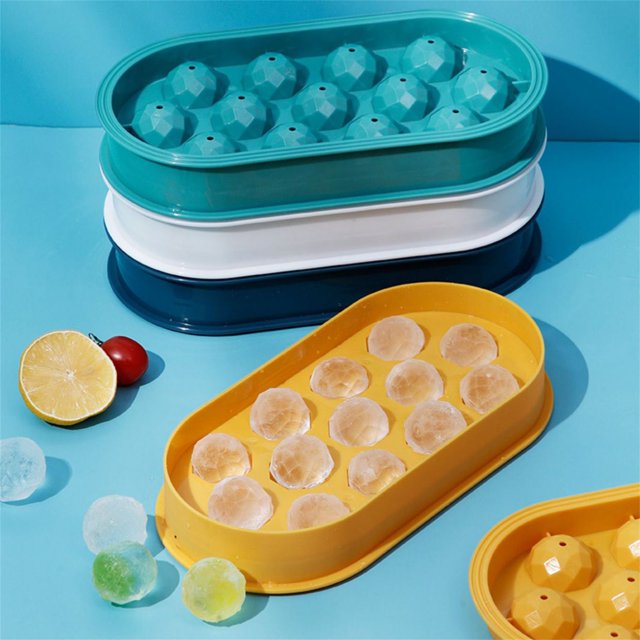Stackable Round Ice Cube Tray Set with Lid & Create 413Pcs Round Ice