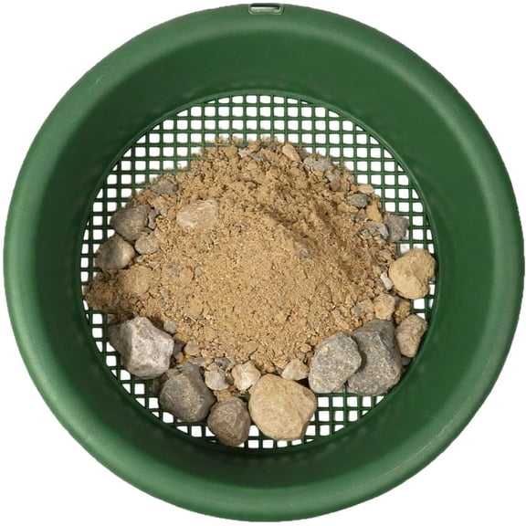 Stackable Rustproof Rock Sifter Mesh Screen Prospecting Tool for Sifting Dirt Potted Plants Mininground-green