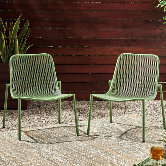 Stackable Seating for Summer / Mesh and Metal Combination / Save Space in Your Yard