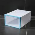 thumbnail image 1 of Stackable Shoe Boxes Plastic Storage Container with Clear Front Door, 13x9x5.5cm Medium Size for Sneakers & Heels, Ventilated & Sesolution Interlocking Design for Closet Organization and, 1 of 8