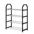 thumbnail image 1 of Stackable Small Shoe Rack, Entryway, Hallway And Closet Space Saving Storage And Organization (4-Tier, Black), 1 of 8