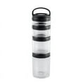 thumbnail image 1 of Stackable Snack Containers for Kids and Adult, 4 Stackable Snack Cups for School and Travel Transparent Black, 1 of 5