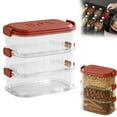 thumbnail image 1 of Stackable Spice Storage Box Multi-Layer Airtight Organizer with Clear Compartments for Seasoning, Herbs, Condiments & Small Pantry Items | 3 Tier Plastic Spice Organizer for Kitchen Counter & Cabinet, 1 of 5