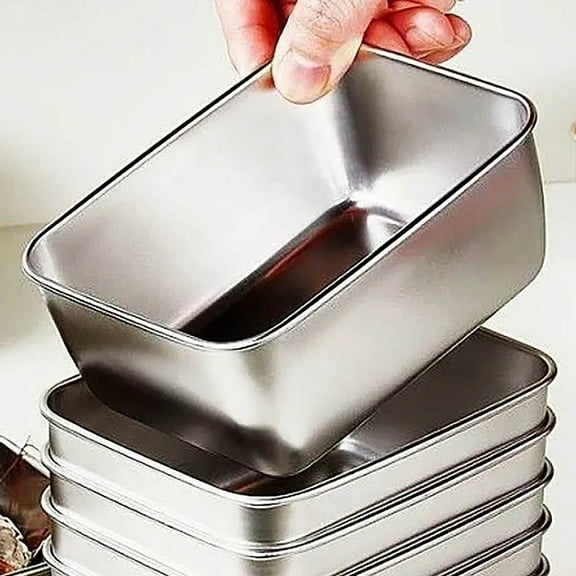 Stackable Stainless Steel Food Storage Containers – Rectangular Reusable Meal Prep Lunch Box Set for Kitchen Pantry Organization