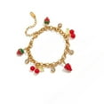 thumbnail image 1 of Stackable Stainless Steel Fruit Charm Bracelet Adjustable Multilayer Minimalist Design, 1 of 11