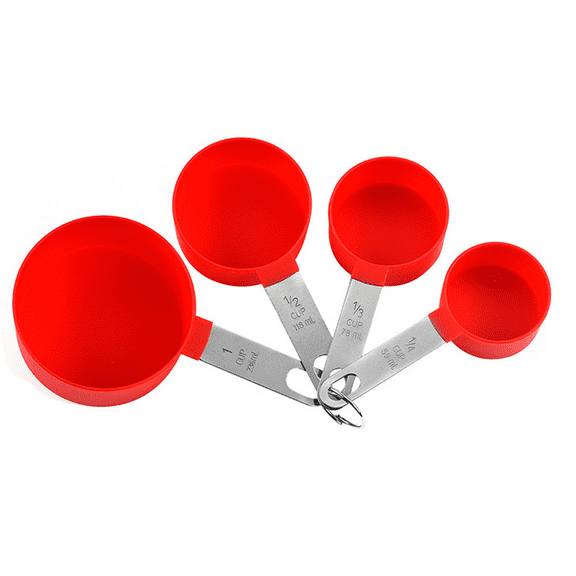 Stackable Stainless Steel Handle Measuring Cups for Measuring Dry and Liquid Ingredient