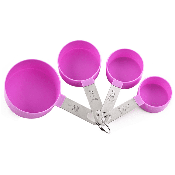 Stackable Stainless Steel Handle Measuring Cups for Measuring Dry and Liquid Ingredient