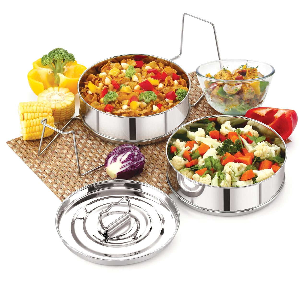 Stackable Stainless Steel Insert Pans - 3QT- Inserts for Instant