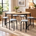 Small Stackable Stools Stackable Stools, 18 Inch Round, set of 6, metal frame with wood-like ...