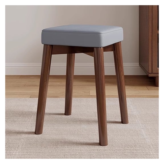 Stackable Wooden Stools Set of 4,Portable Backless School Chairs with Square Top,Stacking Stools Kitchen Island Barstools for Classroom,Dining Room