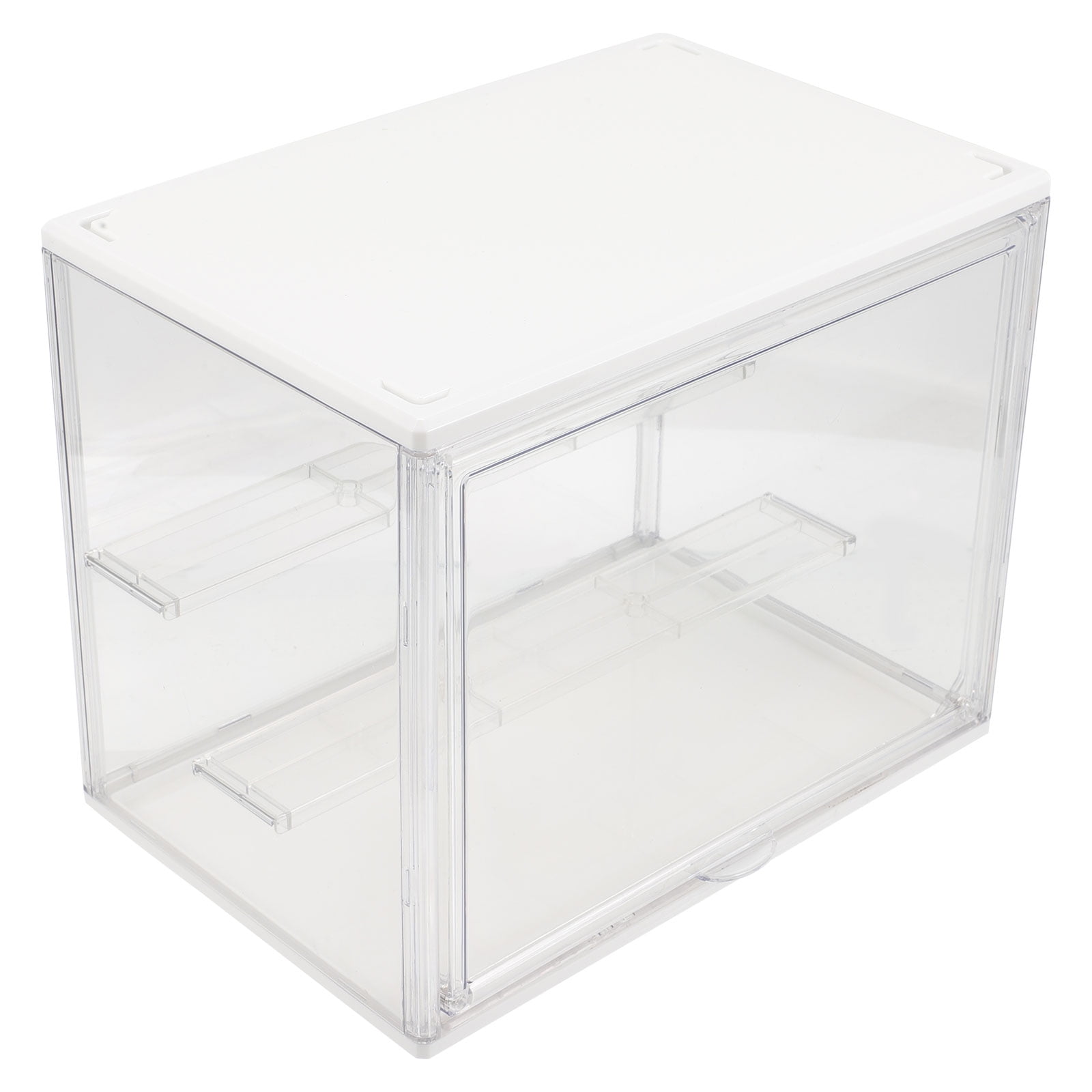 Stackable Storage Bin Removable Shelf Action Figure Storage Box Book