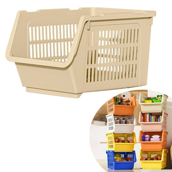 Stackable Storage Bins, 1 Pc Pantry Organizers and Storage, Stackable Storage Bins for Pantry, Stackable Bins for Organizing Food, Bathroom Essentials, Vegetables, Potatoes, Onions Stacking Tray