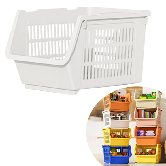 Stackable Storage Bins, 1 Pc Pantry Organizers and Storage, Stackable Storage Bins for Pantry, Stackable Bins for Organizing Food, Bathroom Essentials, Vegetables, Potatoes, Onions Stacking Tray