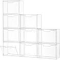 thumbnail image 1 of Stackable Storage Bins, Clear Acrylic Display Case, 9-Pack Acrylic Boxes with Lids, Clear Storage Containers Storage for Handbags, Collectibles & Figures, 1 of 13